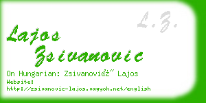 lajos zsivanovic business card